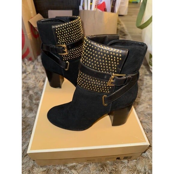 Michael Kors Krista Genuine Suede Studded Bootie - Picture 1 of 5